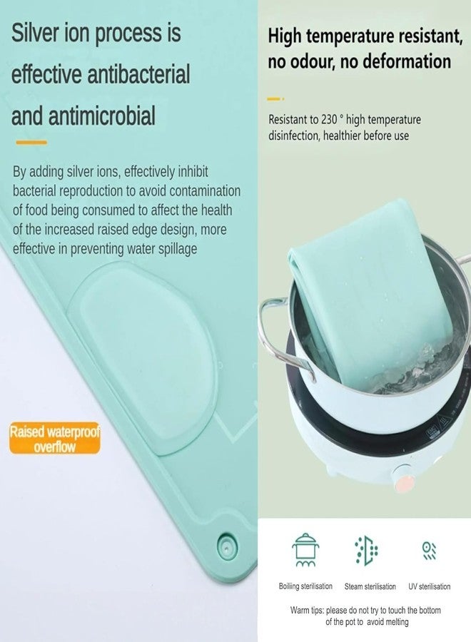 PureBake حصيرة خبز سيليكون من بيوربيك، 50×40 سم، سميكة للغاية، غير لاصقة، مقاومة للحرارة، قابلة لإعادة الاستخدام، مناسبة لعجن العجين، والبسكويت، والفطائر، والبيتزا، ومستلزمات الخبز، خالية من مادة BPA، سهلة التنظيف - (قطعة واحدة خضراء) - Image 2